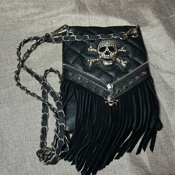 2/$30 Skull Rhinestone Studded Crossbody bag - Picture 9 of 9